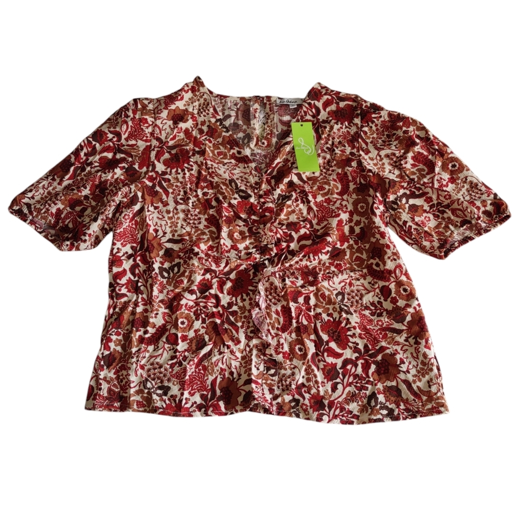 Sam Edelman Medium Floral Ruffle Top